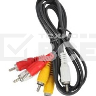 Кабель аудио-видео Ningbo 3хRCA (m)/3хRCA (m) 1м. черный