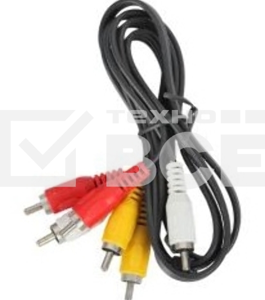 Кабель аудио-видео Ningbo 3хRCA (m)/3хRCA (m) 1м. черный