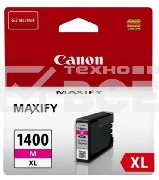 Картридж струйный CANON PGI-1400XL пурпурный (780 стр. 12 мл) для Canon MAXIFY МВ2040/2340/2740