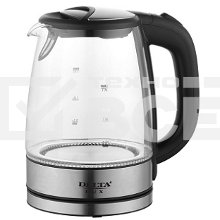 Чайник электрический Delta LUX DL-1204В черный