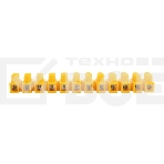 Клеммная винтовая колодка KВ-16 6-16, ток 30 A, полиэтилен желтый Rexant (10 шт./уп.), фото2