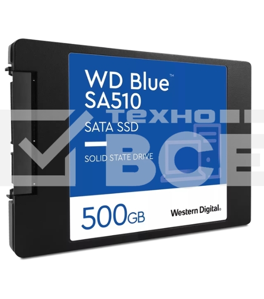 Накопитель SSD WD Blue SA510 WDS500G3B0A, 500GB, SATA III, 2.5