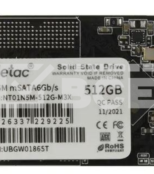 Накопитель SSD Netac N5M, 512GB, mSATA, R/W 540/490