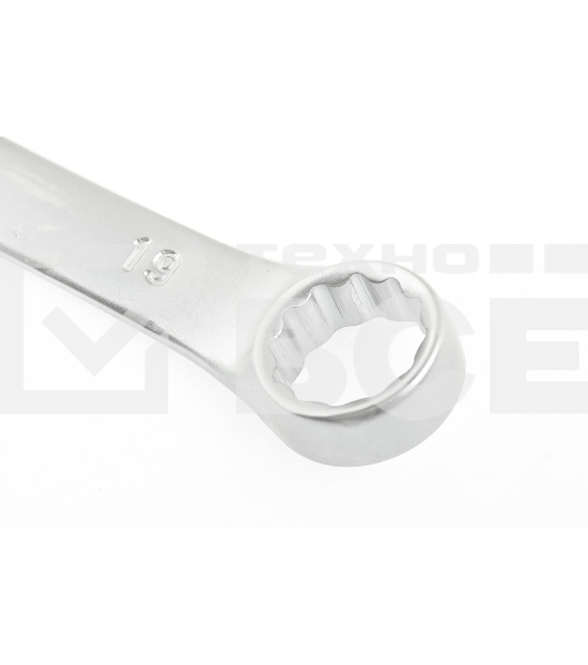 Ключ комбинированный, 19 мм, CrV, матовый хром Stels