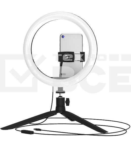 Светильник кольцевой Gauss 14W 700lm 3000-6500K 5V USB IP20 260x23мм черный дим пульт LED