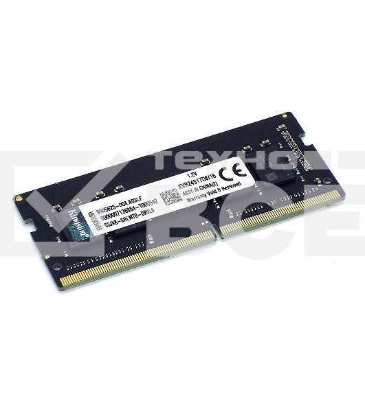 Оперативная память Kingston KVR24S17S8/16, DDR4, 16GB (1x16 GB), 2400 MHz, CL17, SO-DIMM
