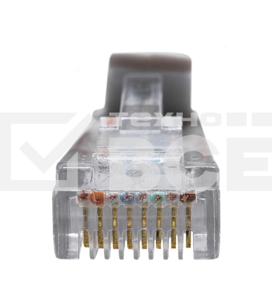 Патч-корд Suprlan 10-0142 UTP RJ-45 вил.-вилка RJ-45 кат.5E 1м серый LSZH 24AWG