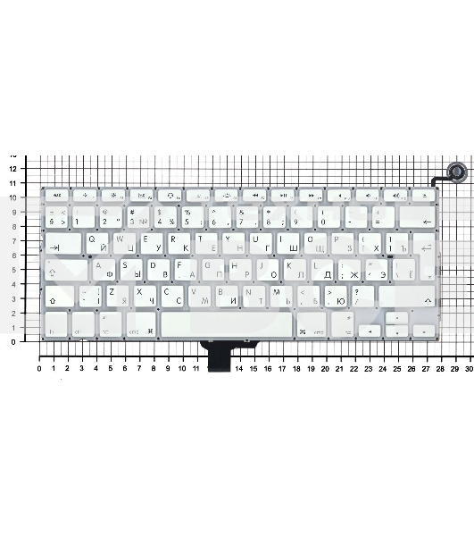 Клавиатура для ноутбука MacBook A1342 2009/2010 белая 13,3