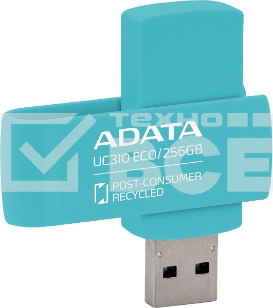 Флеш диск ADATA UC310E 256Gb USB 3.2 Gen1 зеленый UC310E-256G-RGN
