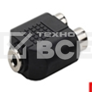 Переходник с RCA (тюльпан) 2 канала мама на miniJack