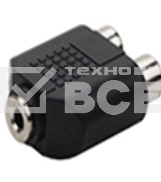 Переходник с RCA (тюльпан) 2 канала мама на miniJack