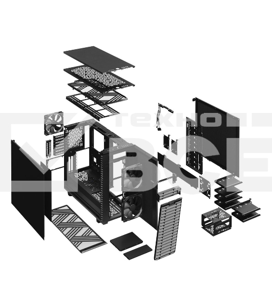 Корпус Fractal Design DEFINE 7 BLACK / mid tower / E-ATX / 3x140mm fans inc. / FD-C-DEF7A-01