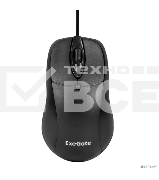 Мышь проводная ExeGate Professional Standard B100L черный, 1000 dpi, USB, кнопки - 3