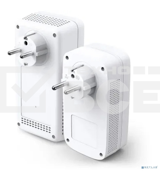 Комплект двухдиапазонных гигабитных Powerline-адаптеров TP-Link TL-WPA8631P KIT AV1300 с Wi-Fi и встроенной розеткой