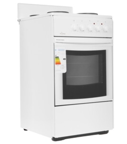 Плита электрическая Flama AE 1402 W белый, конфорок 4 шт, духовка 50 л, 50 см x 85 см x 60 см