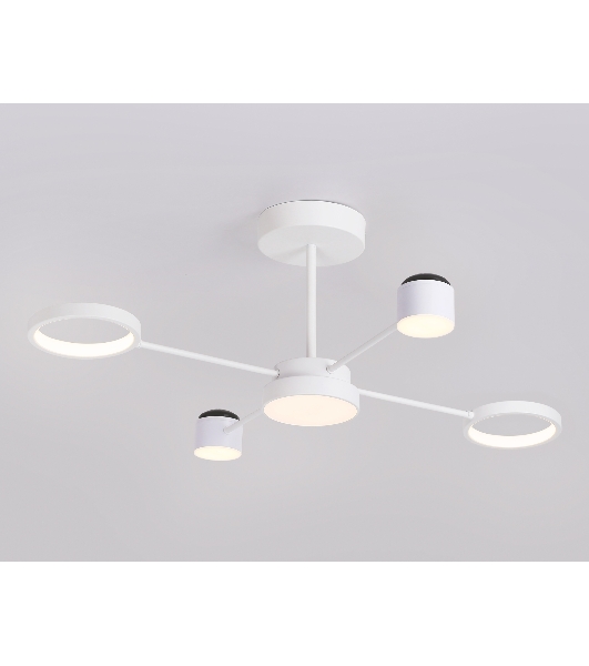 Потолочный светодиодный светильник с пультом Ambrella light FL51631/4+1 WH белый 3000K-6400K 48W 910*745*300 (ПДУ ИК)