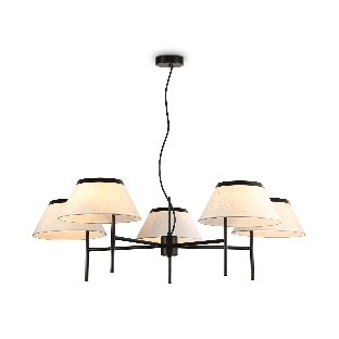 Люстра Ambrella light LH72453/5 BK/WH черный/белый Е14/5 max 40W D1000*290-1080