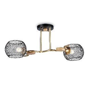 Светильник Ambrella light TR80162/2 BK/GD черный/золото E27/2 max 40W 550*360*220