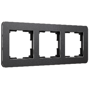 Рамка на 3 поста Platinum (черный алюминий) W0032608