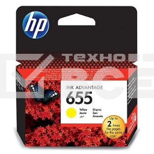 Картридж струйный HP 655 CZ112AE желтый для HP DJ IA 3525/4615/4625/5525/6525 (600стр.)
