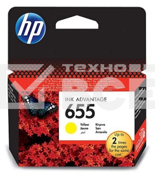 Картридж струйный HP 655 CZ112AE желтый для HP DJ IA 3525/4615/4625/5525/6525 (600стр.)