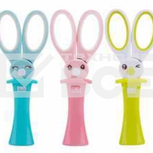 Ножницы Deli 6065 Magic Rabbit детские 137мм ТПЭ сталь ассорти блистер