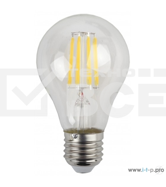 Лампа светодиодная груша ЭРА F-LED A60-9W-840-E27 (филамент, груша, 9Вт, нейтр., Е27)