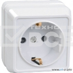 Розетка Iek ERO11-K01-16-DC РС20-3-ОБ 1местн. c з/к 16А откр.уст. ОКТАВА (белый), фото4