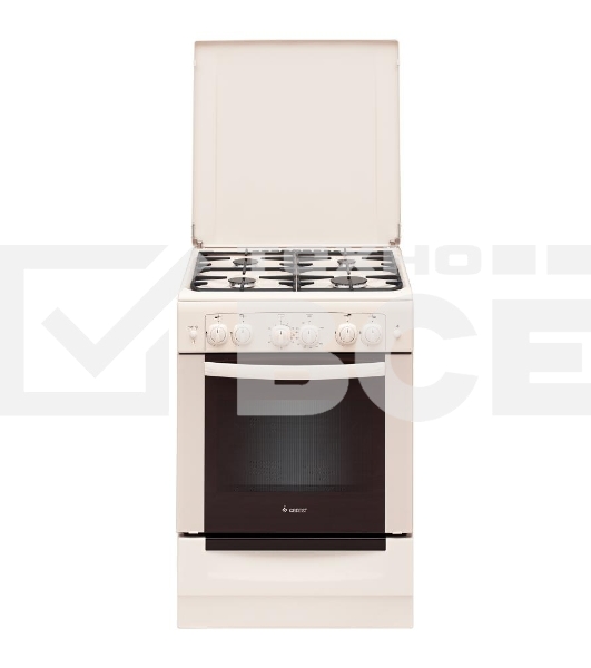 Плита газовая Gefest ПГ 6100-02 0167 бежевый, конфорок 4 шт, духовка 52 л, 60 см x 85 см x 60 см
