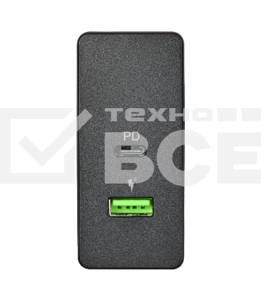 Сетевое зарядное устройство  ACD-P602W-V1B 60Вт, 2xUSB 1PD+1QC, 3.6~20В/3А RTL