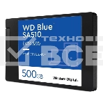 Накопитель SSD WD Blue SA510 WDS500G3B0A, 500GB, SATA III, 2.5