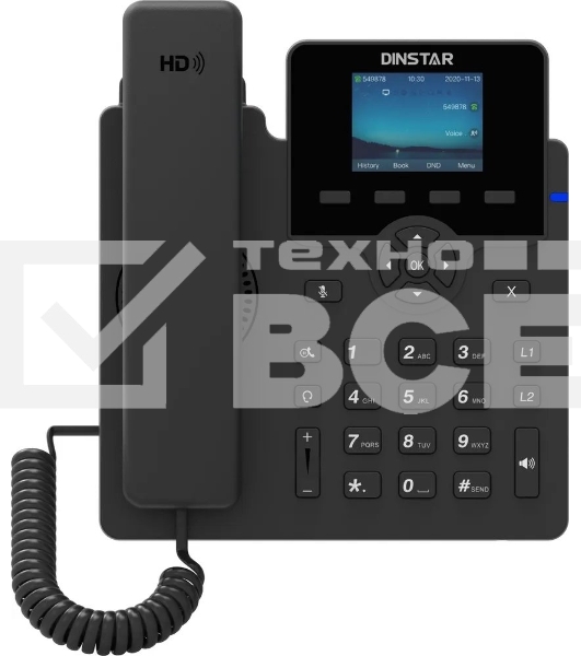 Телефон IP Dinstar C62UP черный