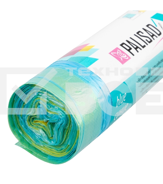 Пакеты для мусора с завязками 35 л x 15 шт. синие, HomePalisad