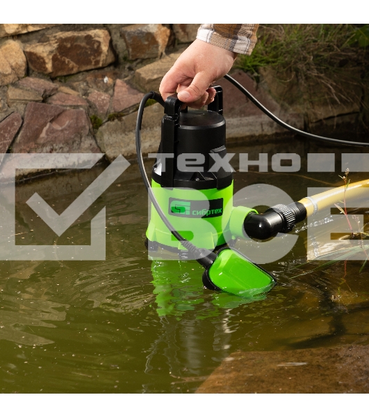 Дренажный насос Сибртех для грязной воды СДН650-35 650 Вт напор 8 м 11000 л/ч