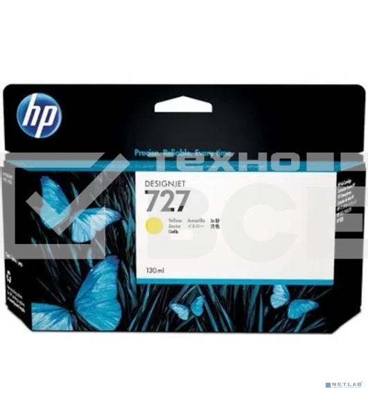 Картридж струйный HP 727 B3P21A желтый для HP DJ T920/T1500 (130мл)