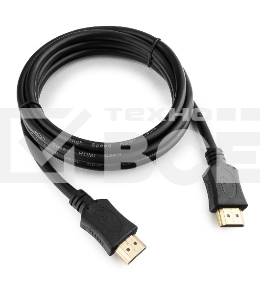 Кабель HDMI Cablexpert CC-HDMI4L-1.5M, 19M/19M, v2.0, Light, позол.разъемы, экран, 1.5м, черный, пакет