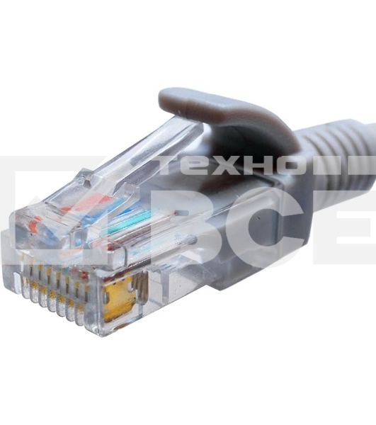 Патч-корд Suprlan 10-0141 UTP RJ-45 вил.-вилка RJ-45 кат.5E 0.5м серый LSZH 24AWG