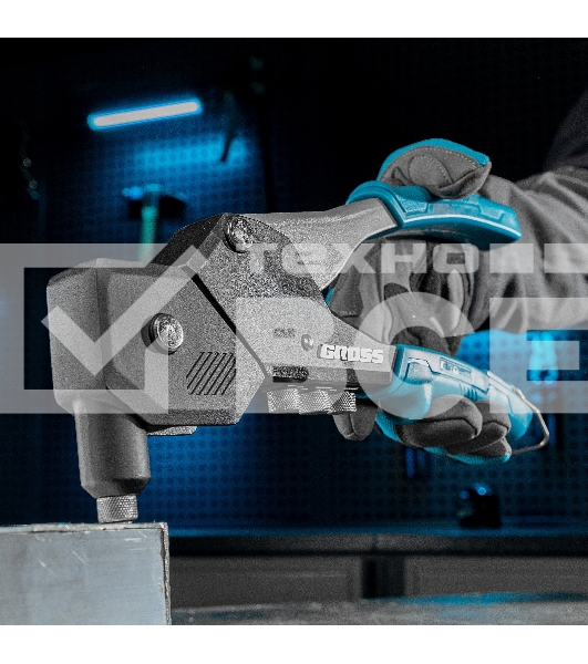 Заклепочник ручной Gross 290 мм, поворотный, 0-360, заклепки 2,4-3,2-4,0-4,8 мм