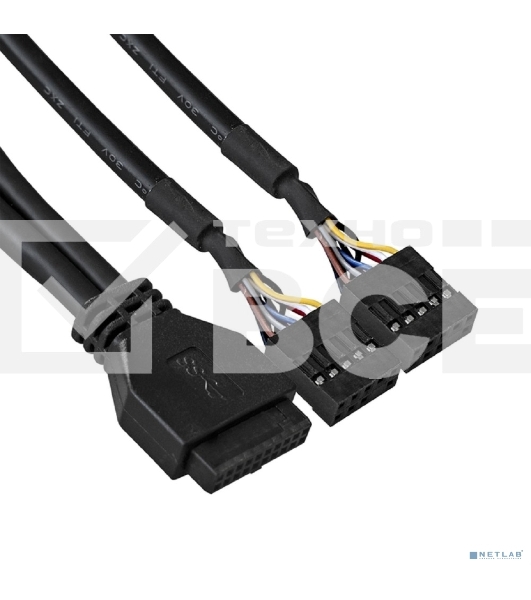 Планка USB на переднюю панель ExeGate EX289291RUS U5H-627, 5,25