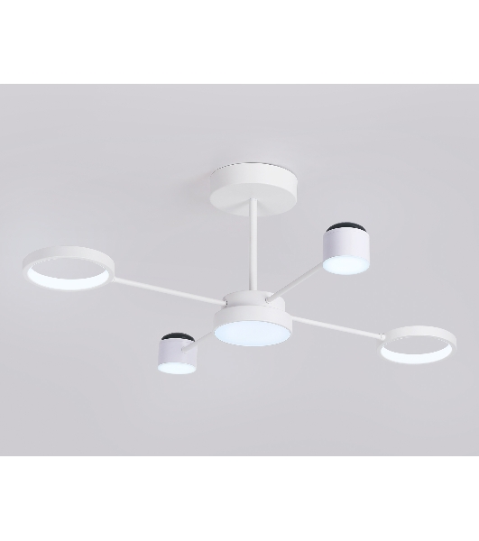 Потолочный светодиодный светильник с пультом Ambrella light FL51631/4+1 WH белый 3000K-6400K 48W 910*745*300 (ПДУ ИК)