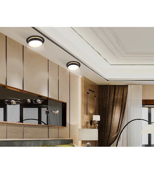 Светильник Ambrella light TN6708 BK черный IP44 GX53 max 15W D105*45