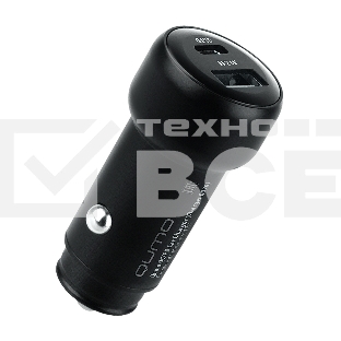 Автомобильное зарядное устройство Qumo PD (Charger 0080), Type C, черный