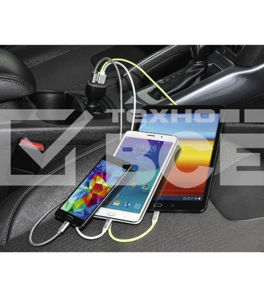 Автомобильное зар./устр. Hama H-173603 2.1A+2.1A+1A универсальное черный (00173603)