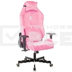 Кресло игровое Knight N1 Fabric розовый Velvet 36 с подголов. крестовина металл, фото19