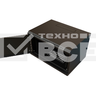 Шкаф коммутационный WRline (WR-TW-0966-SR-RAL9004) настенный 9U 600x600мм пер.дв.металл 2 бок.пан. 60кг черный 520мм 500мм IP20 сталь