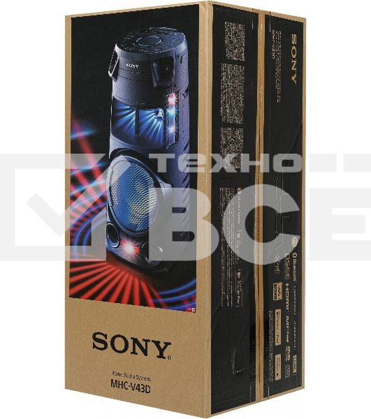 Минисистема Sony MHC-V43D черный/CD/CDRW/DVD/DVDRW/FM/USB/BT