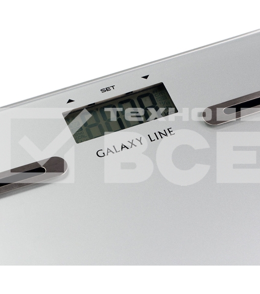 Весы напольные многофункциональные Galaxy Line GL 4855, серый, электронные, элемент питания типа «ААА» 2 шт в комплекте, сверхточная электронная система, платформа из высокопрочного стекла, жидкокристаллический дисплей, максимально допустимый вес 150 кг, 