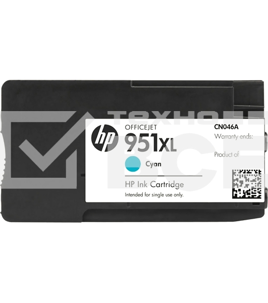Картридж струйный HP 951XL CN046AE голубой для HP OJ Pro 8100/8600 (1500стр.)