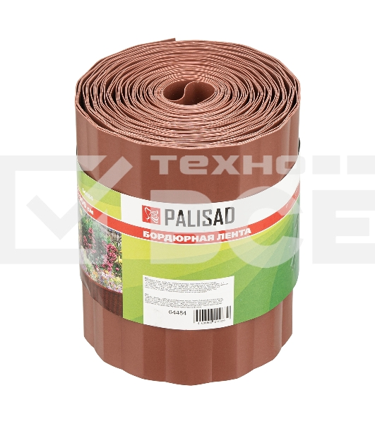 Бордюрная лента PALISAD, 15х900 см, полипропиленовая, коричневая, Россия Palisad