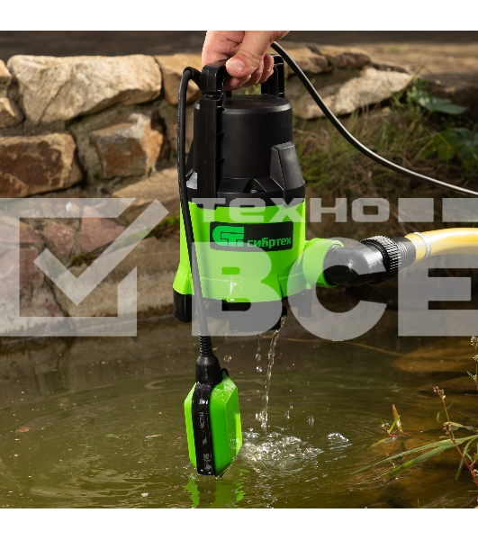 Дренажный насос Сибртех для грязной воды СДН650-35 650 Вт напор 8 м 11000 л/ч